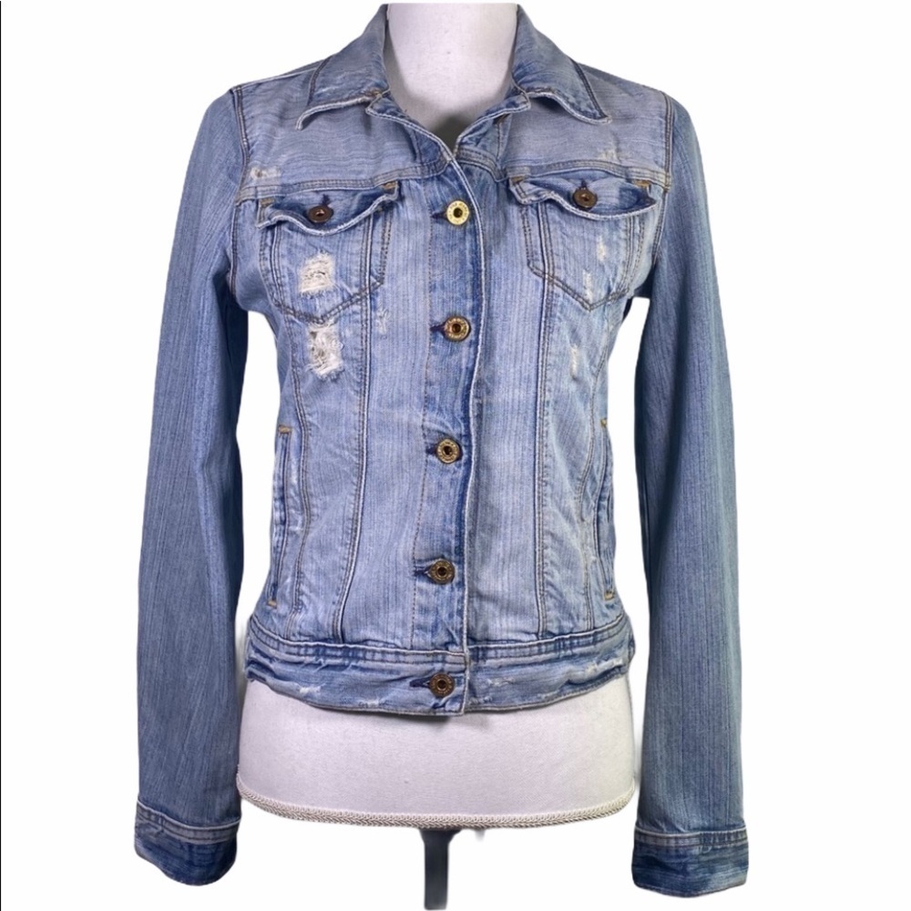 RALPH Lauren Polo Jeans Co Distressed Denim Jacket